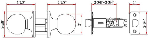 Design House 782912 Ball Passage Hall and Closet Door Knob, Polished Brass...