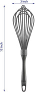 Dishwasher Safe Whisk, Professional Whisks For Cooking Non-Scratch, Stainless Steel & Silicone Wisk, Plastic Rubber Whisk Tool For Nonstick Cookwa...