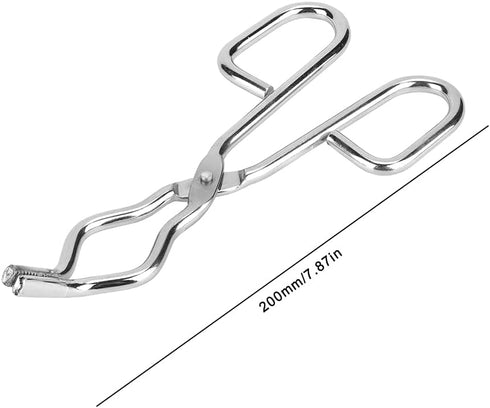 Stainless Steel Crucible Tongs, Crucible Tongs for Laboratory Professional Foundry Tongs Beaker Tongs with Rivet Lab Crucible Tongs(200mm)...