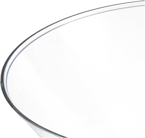 Clear Plastic Organic Salad Bowl (Pack of 1) - 112 Oz. - Sleek Gold Rim Design, Perfect for Meal Prep, Family Gatherings, BBQs, Parties, Holiday E...