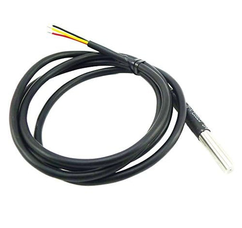 3PCS DS18B20 Waterproof Stainless Steel Temperature Sensor Digital Temperature Probe Sensor Cable Temperature Range (-55?~ +125?) 6 * 50mm 1 Meter...