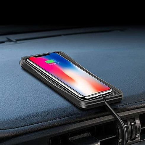 POLMXS Wireless Charger Car Charging pad 15W Fast Wireless Phone Charger Cell Phone Flat Charging mat Compatible with iPhone 11/12/12/14/15 Galaxy...