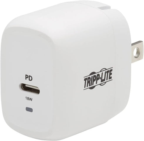 Tripp Lite USB Wall Charger USB C 18W Charging GaN Tech w/Lightning Cable (U280-W01-18C1-K)...