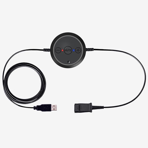 VoiceJoy U15 Quick Disconnect QD to USB Plug Adapter with Mute Volume Control Compatible with Plantronics Headset QD Connector Plug to Any Compute...
