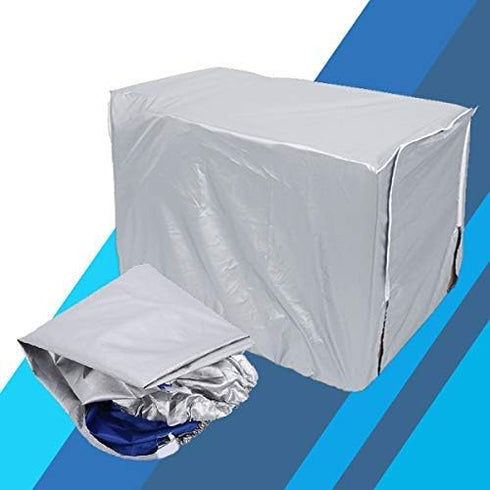 Air Conditioner Cover, Outdoor Rectangle Anti-Snow Waterproof Home Use - Silver (Size: 37x15.7x28.7inch)...