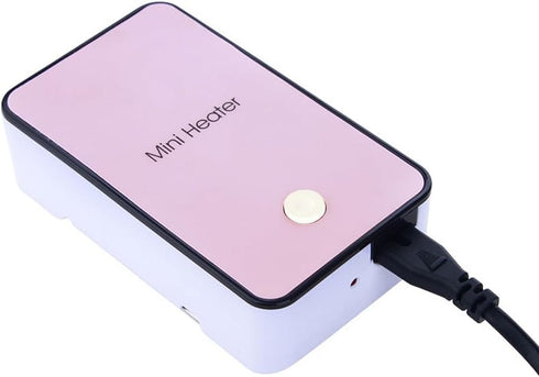 Safety Energy-Saving Heater Mini Portable Room Office Desktop Electric Fan Heater Air Warmer Pink...