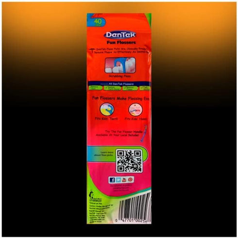 DenTek, Kids Fun Flossers, Removes Food & Plaque, 40 Count (Pack of 1)...