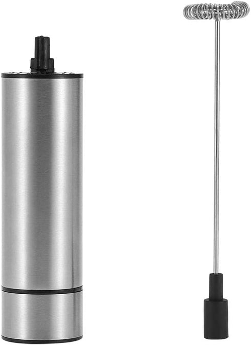 Electric Milk Frother Handheld, Stainless Steel Electric Coffee Frother Battery Operated Whisk Beater Foam Maker High Speed Handheld Foam Maker Dr...