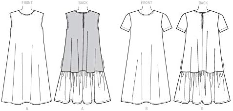 Vogue Patterns V9237 Misses' A-Line, Back-Ruffle Dresses Sewing Pattern, Size Y (XSM-SML-MED)...