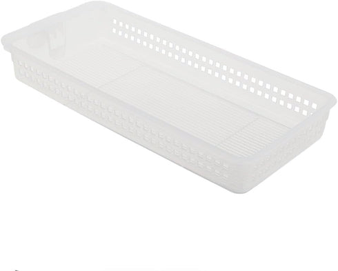 Plastic Kitchen Pantry Cabinet Refrigerator Food Storage Organizer Bin Holder with Handle, Clear by Home Basics...