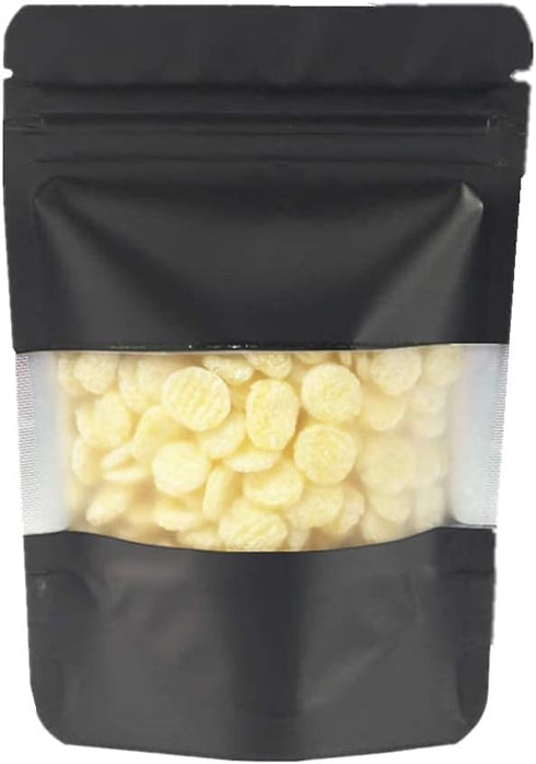 PABCK 100 Pcs 3.9x5.9 inch Matte Black Resealable Stand Up Bags with Window Heat Seal Bulk Food Storage Packaging Foil Pouches...