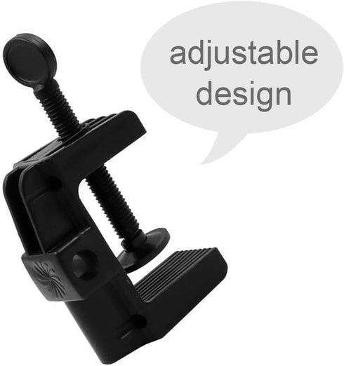 2 Pcs Desk Clamp Work Light Mounting Bracket Heavy-duty Plastic Table Mounting Clamp for Desk Lamp, Magnify Lamp, Tablet Holder, Etc...