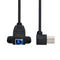 chenyang Printer Cable,USB 3.0 Type B Male to Female 90 Degree Angled Extension Cable with Panel Mount Screws for Printer, Hard Disk 50cm...