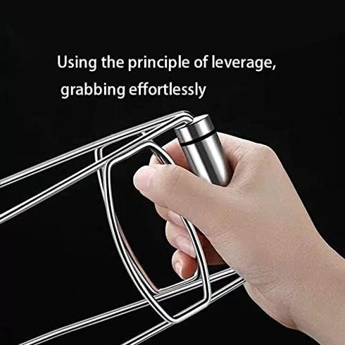 Folding Hot Dish Plate Clip Plate Stainless Steel Bowl Clip hot plate gripper clips holder Bowls Clamp Holder Tong for Kitchen Home Restaurant Coo...