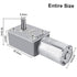 DC 12V Speed Reducing Gear Motor Reversible High Torque 12V Worm Gear Motor Female Shaft High Torque Turbo Worm Gear Box Reduction Electric Motor(...