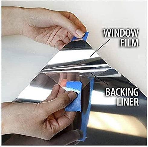 BDF S05 Window Film Daytime Privacy and Heat Control Mirror Silver 5 (Very Dark) - 24in X 16ft...