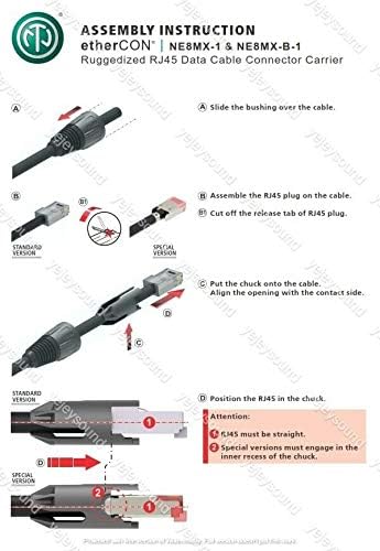(4 Pack) Genuine Neutrik NE8MX-1 Ethercon Cable Connector Nickel Housing NEW Model!...