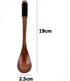 2PCS Brown Length 7.5inch Wood Coffee Tea Spoon Scoops Mixing Stirrers with Long Handle and Black Cable Tie Soup Spoons Natural Wood Rice Serving ...