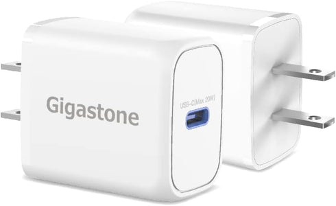 Gigastone 20W USB C Charger 2-Pack Power Essential PD3.0 Fast Charger Compact USB C Power Adapter Rapid Charging Compatible iPhone 14/Pro Samsung ...