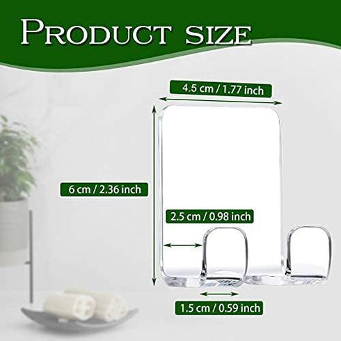 Jetec 8 Pcs Razor Holder for Shower Self Adhesive Shower Hook for Razor Shaver Hook Holder with Acrylic Adhesive Hanger for Bathroom Kitchen Utili...