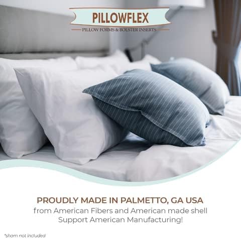 Pillowflex Premium Polyester Throw Pillow Insert - 15x15 - Ultra Soft Small Square Throw Pillow, Couch Sham, Lumbar, Back, Sofa - Machine Washable...
