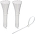200 Pack Bulk KOOWIN Small 6 inch Nylon Plastic Cable Zip Ties Wire Wraps White...