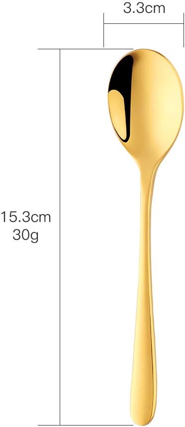 BuyGo 18/8 Stainless Steel Teaspoon 6 Inch Coffee Dessert Espresso Spoons for Cake Ice Cream Appetizer, Set of 8, Mix Color, Dishwasher Safe...