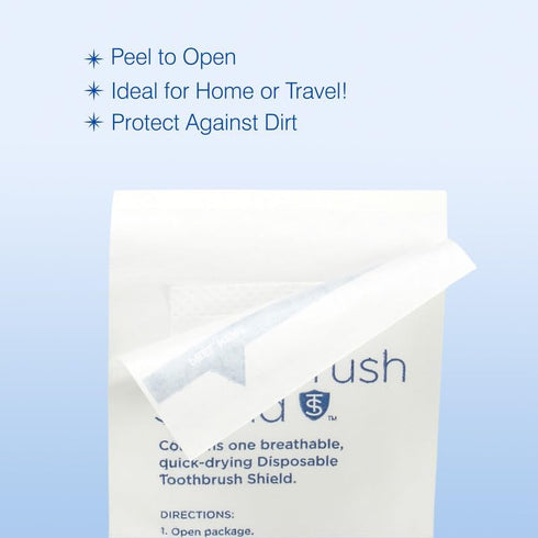 Toothbrush Shields - Toothbrush Head Cover Caps - Breathable, Quick-Drying & Disposable - Perfect for Travel, Home & Office Use - 20 Count (Pack o...
