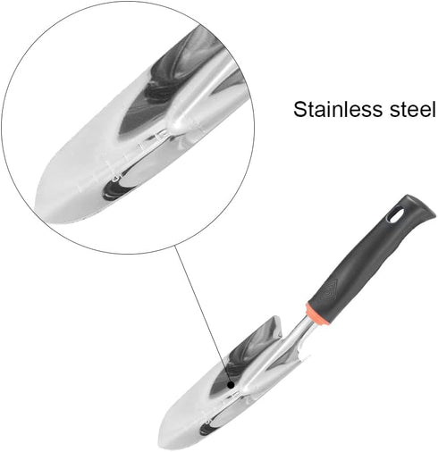 Garden Shovel Stainless Steel Garden Trowel Hand Shovel Anti Slip Small Spade Shovel for Planting Transplanting Weeding Digging...