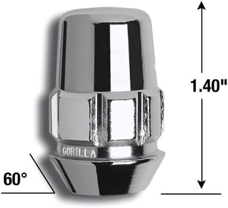 Gorilla Automotive 71661N Acorn Wheel Locks (12mm x 1.75 Thread Size)...