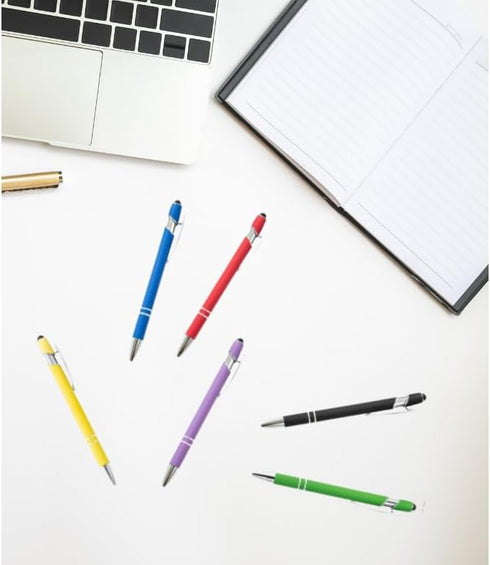 SESAMEK 12 Pack Black Ink Fine Point Stylus Pens with Cap for iPad, Android Tablets, Samsung Galaxy Tabs, Kindle Fire HD, Sony, HTC and More...