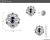 Crown Cubic Zirconia Brooch Pin for Women Wedding Clothing Bouquet Accessory-Purple...