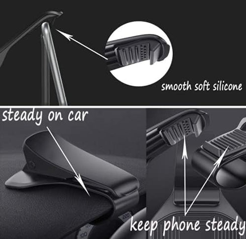 Universal Car Dashboard Mount Holder Stand Clamp Cradle Clip for Cell Phone GPS Navigation Clip on Dash Phone Holder Durable Mount......