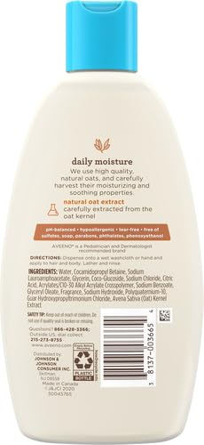 Aveeno Baby Wash & Shampoo for Hair & Body, Tear-Free, Fresh, 8 Oz...