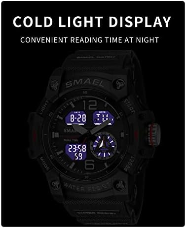 AIMES Men's Watches Outdoor Sports Waterproof Military Watch Tactical Digital Analog Wrist Watch Date Multi Function Led Large Face Alarm Stopwatc...