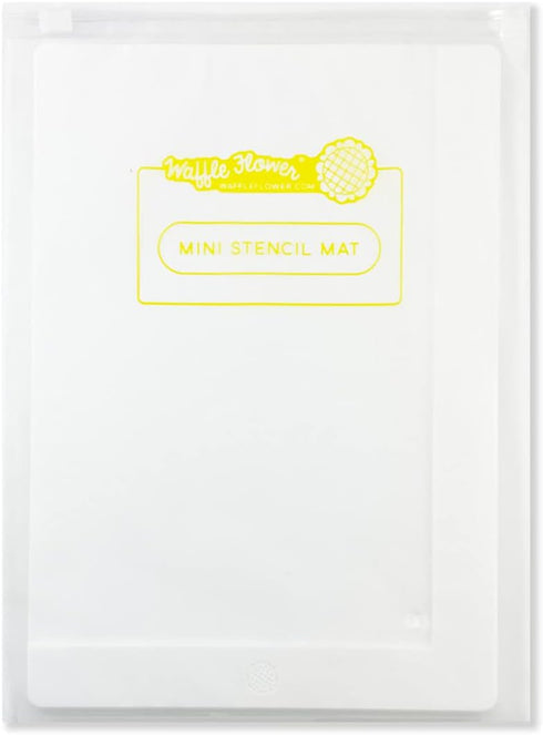 Waffle Flower 6x9 Media Mat - Matte White Silicone Craft Mat w/Bag for Ink Blending. Non-Slip, Waterproof, Heat-Resistant, Non-Stick and Non-Refle...