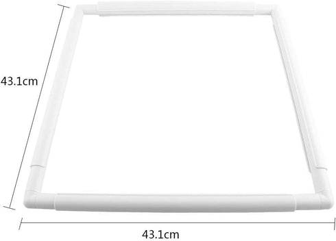 Rectangle Plastic Clip Frame for Embroidery Cross Stitch Quilting Needlepoint Tool(43.1 x 43.1cm)...