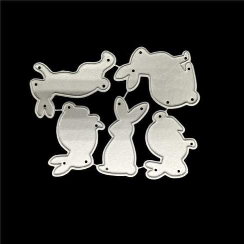 Easter Rabbit Die Cuts for Card Making,Cute Bunny Cutting Dies Animal Embossing Template for Scrapbooking DIY Cards Album Crafts Supplies Decorati...