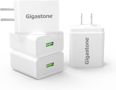 ?18W USB Charger 4-Pack??QC 3.0? Gigastone 18W Fast Charging Block, Type-A Power Adapter, Qualcomm Certified QC3.0 USB Wall Plug, Compatible with ...