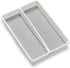 madesmart Premium Antimicrobial Classic Mini Utensil Tray, Soft Grip, Non-Slip Kitchen Drawer Organizer, 2 Compartments, Multi-Purpose Home Organi...