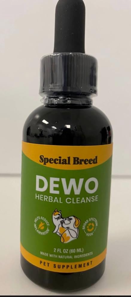 Cats and Dogs Natural Broad Spectrum Treatment Against Parasites and Toxins, Homeopathic Support and Breeds, Made in The USA, 2oz...