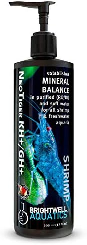 Brightwell Aquatics NeoTiger KH+/GH+ - Establishes Mineral Balance in Purified and Soft Water for Shrimp and Freshwater Aquariums, 250 ml...
