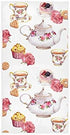 Coffee Cakes Roses Hand Towels Teapots Decor Kitchen Dish Towel Quality Premium Bathroom Washcloth 30 x 15 Inches for Beach Guest Hotel Spa Gym Sp...