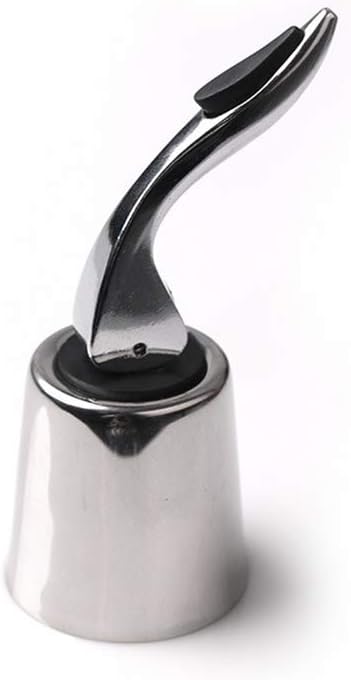 Wine Stopper Bottle Champagne Saver – Elegant Stainless Steel and Silicone Wine Saver Seals Out Air and Prevents Spills – Reusable, Expandable Bot...