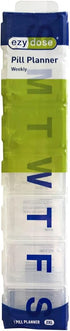 EZY DOSE Weekly (7-Day) Pill Organizer, Vitamin Case and Medicine Box, Clear Lids, 2X-Large...
