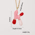 Balloon Initial Necklace Pendant for Women Colorful Balloon Alphabet Name Pendant Necklaces Dainty Alphabet Enamel Pendant Gold Plated Puffy Name ...