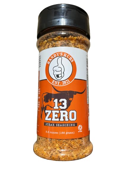 Randy's Rubs Seasoning 13ZERO Steak Seasoning SUGAR FREE and NON-DAIRY IT DONT SUCK Y'ALL! (One 5.5 Ounce Shaker)...