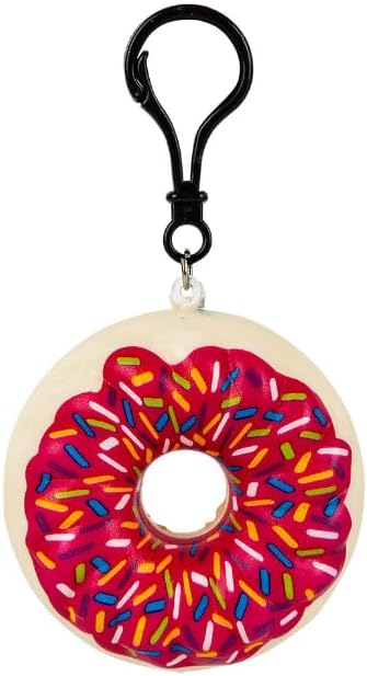 2.75" Squishy Sensory Colorful Backpack Clips or Keychains, 4 ct (Squish Donut, 4 ct)...