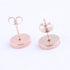 20pcs Stainless Steel Post Stud Earring Base Blanks 8mm Dia Blank Cabochon Setting Bezels for Jewelry Making Kit (Rose Gold)...