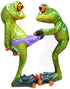 Frog Figurines Statue Cute Creative Funny Green Frog Sculpture for Home Desk Bathroom Decoration YX6082E...